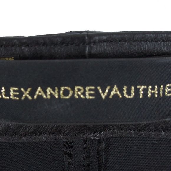ALEXANDRE VAUTHIER Black Leather Skinny Pants - Picture 7 of 8
